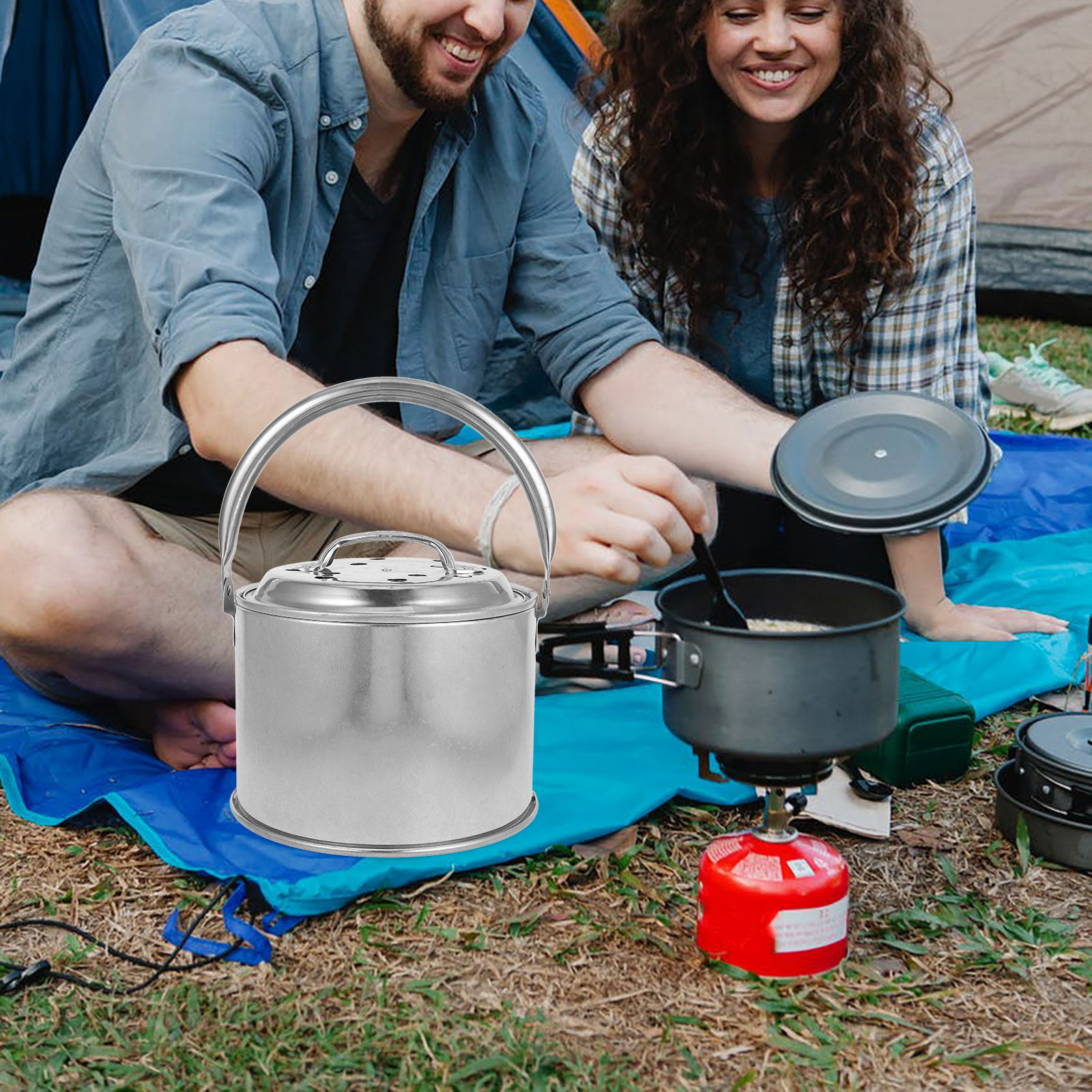 Camping Cooking Fire Pit - 1 set Outdoor Cooking Equipment Fire
