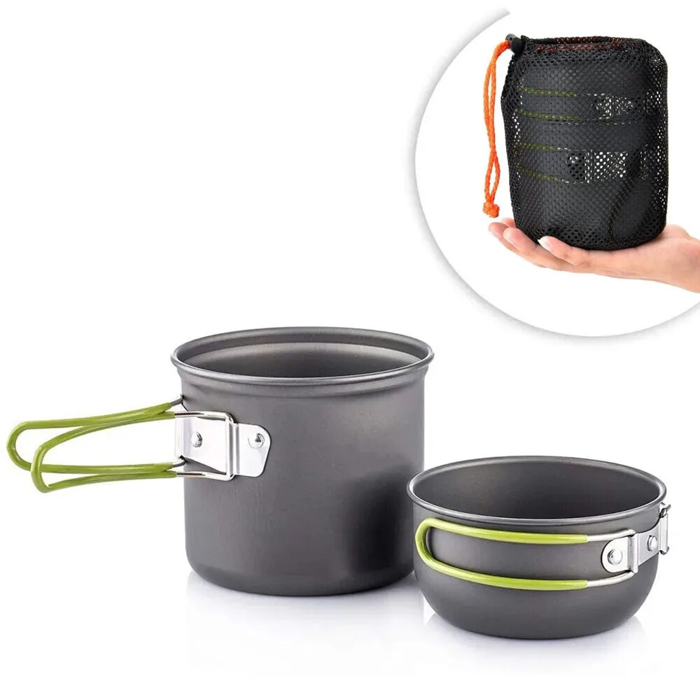 Camping Cooking Recipes - Camping Cookware Mess Kit Ultralight Camping