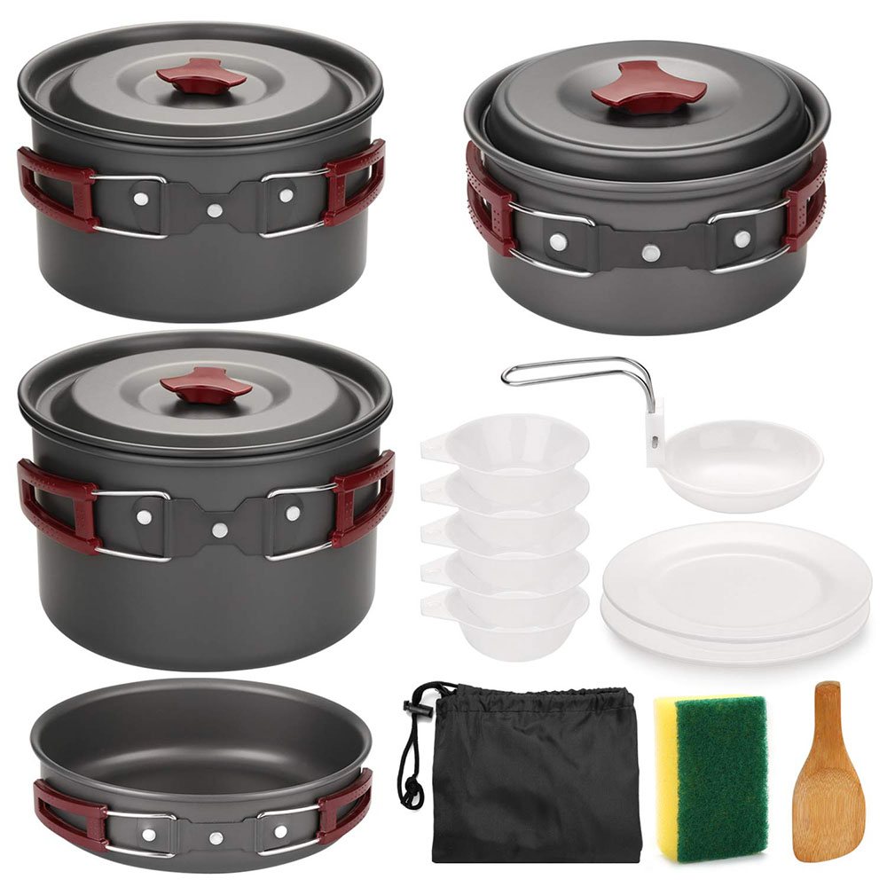 Camping Cooking Unit - Outdoor Camping Cookware Kit Non Stick