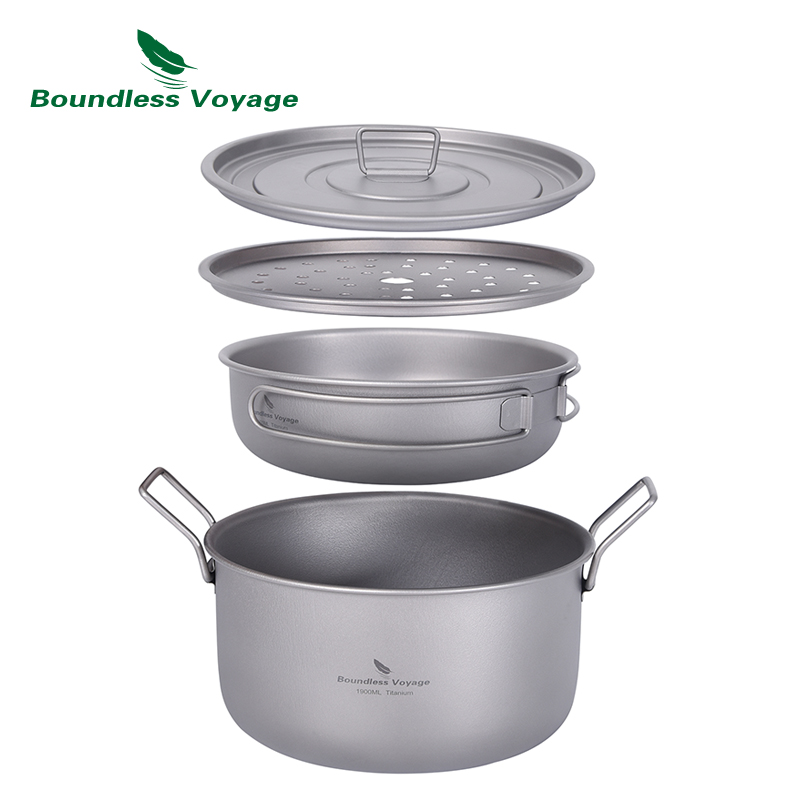 Camping Cooking Unit - Boundless Voyage Camping Cooking Pot Multifunctional