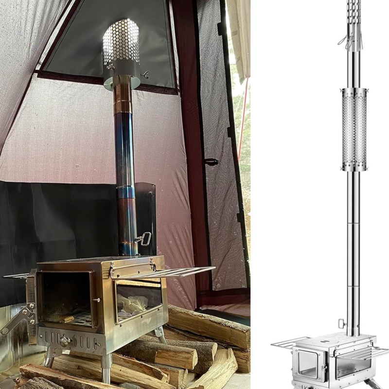 Camping Stove Pipe Stainless S - Camping Cooking Cover 评论和价格
