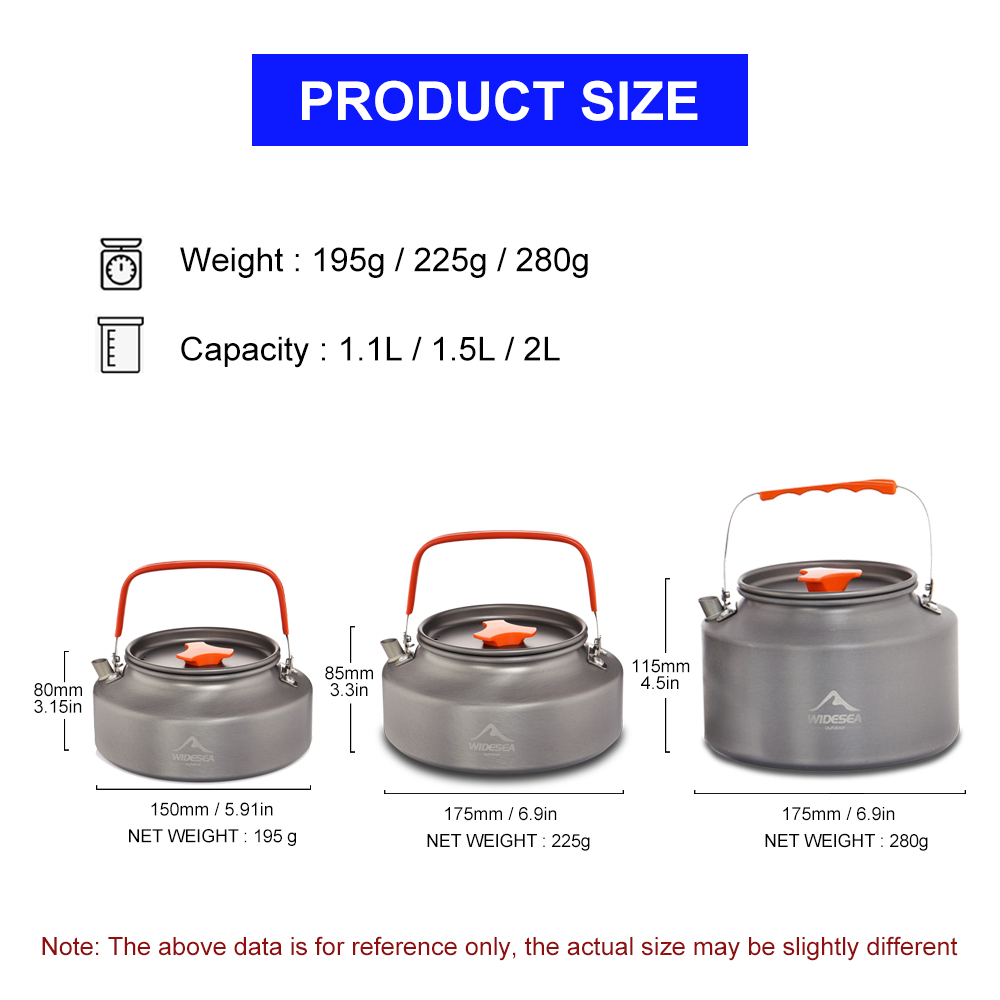 Widesea 1.1L 2L1.5L Camping Wa - Camping Cooking Unit 评论和价格
