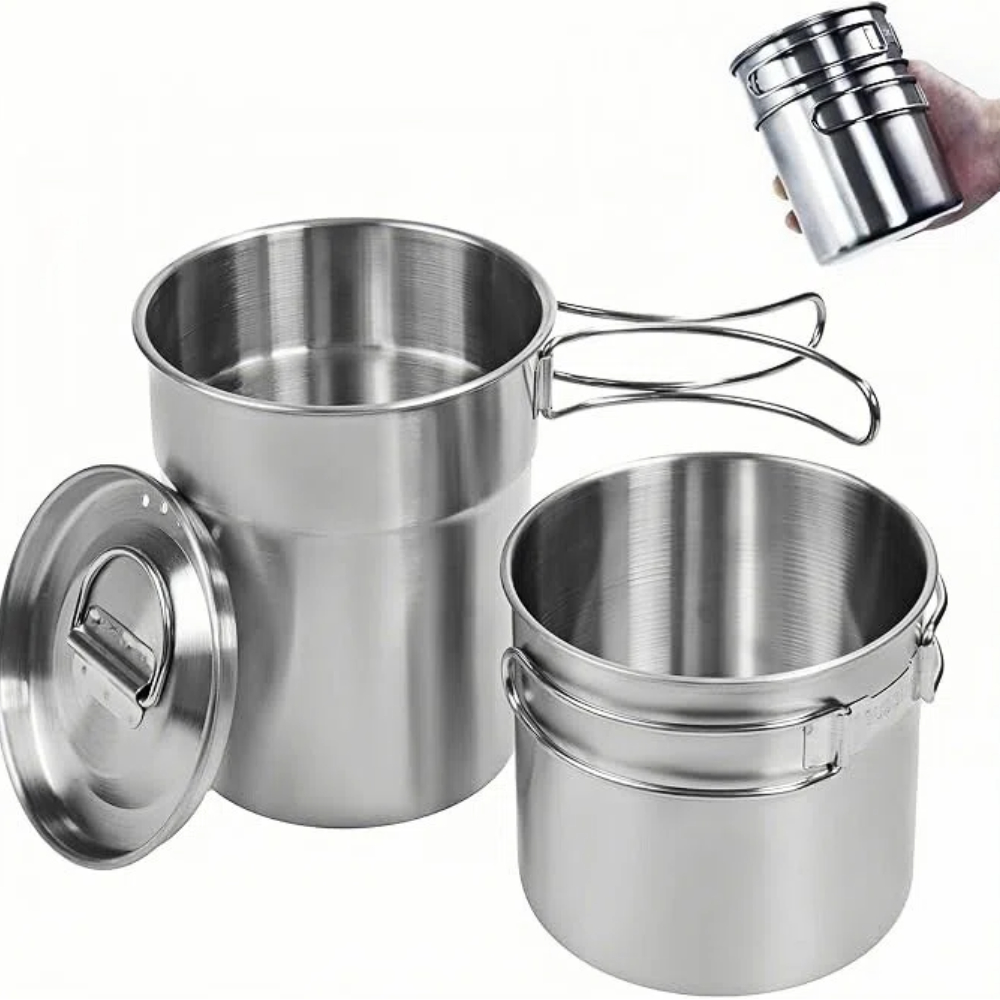 Foldable Camping Cups Mugs Cam - Camping Cooking Set Stainless Steel 评论和价格