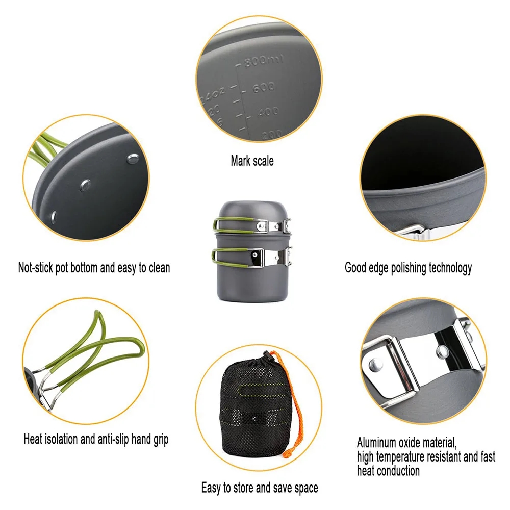 Camping Cookware Mess Kit Ultr - Camping Cooking Recipes 评论和价格
