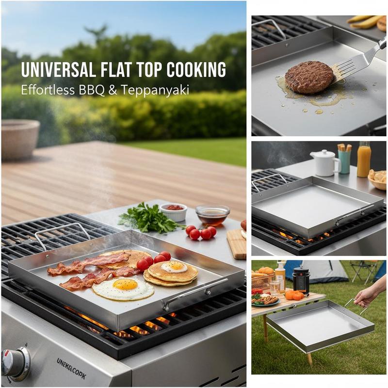 Universal Flat Top Griddle 18x - Camping Cooking Set Stainless Steel 评论和价格