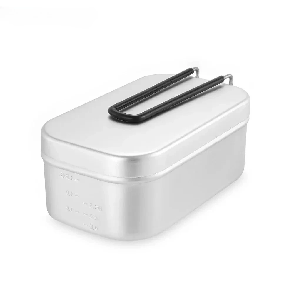 800/1400ML Aluminum Lunch Boxe - Camping Cooking Meals 评论和价格