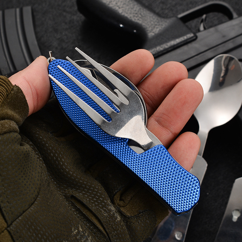 4 in1 Foldable Camping Utensil - Camping Cooking Set Stainless Steel 评论和价格