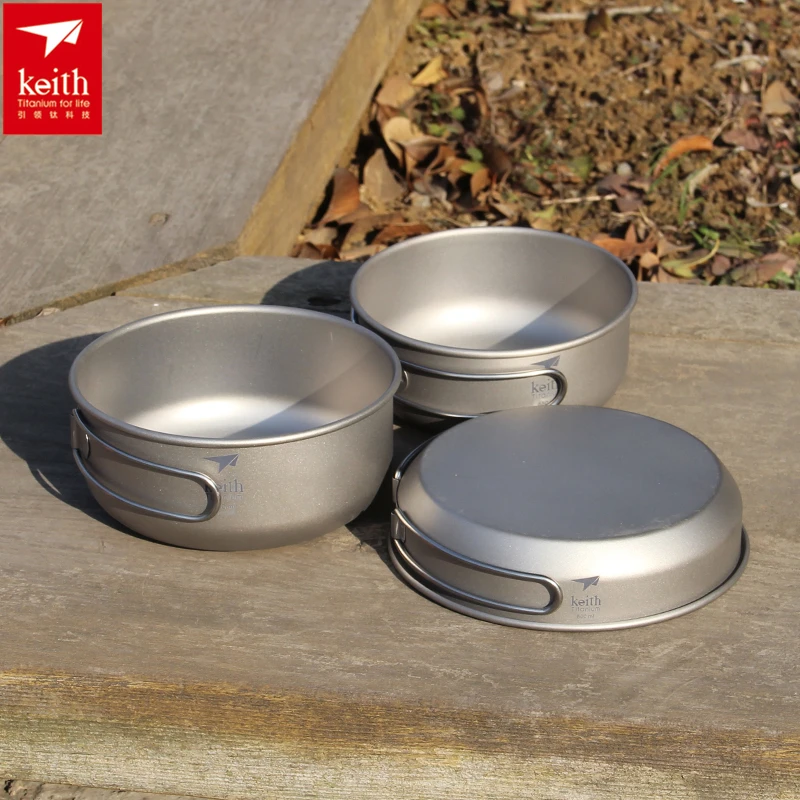 Keith 3PCS Titanium Cookware P - Camping Cooking Set Stainless Steel 评论和价格