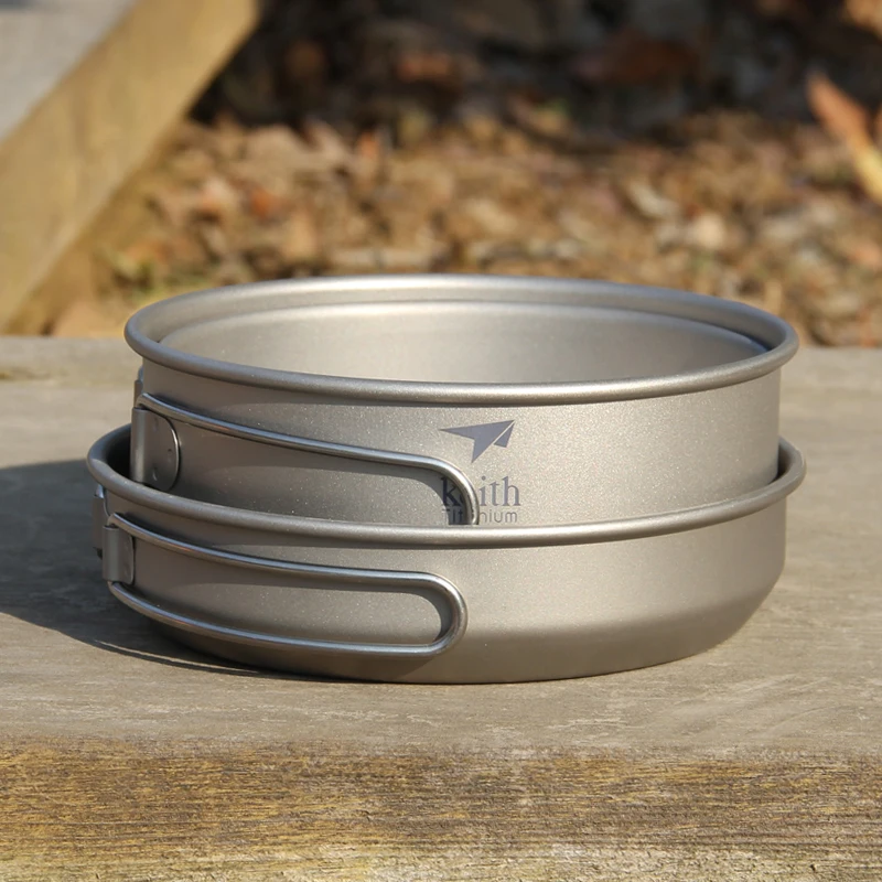 Keith 3PCS Titanium Cookware P - Camping Cooking Set Stainless Steel 评论和价格