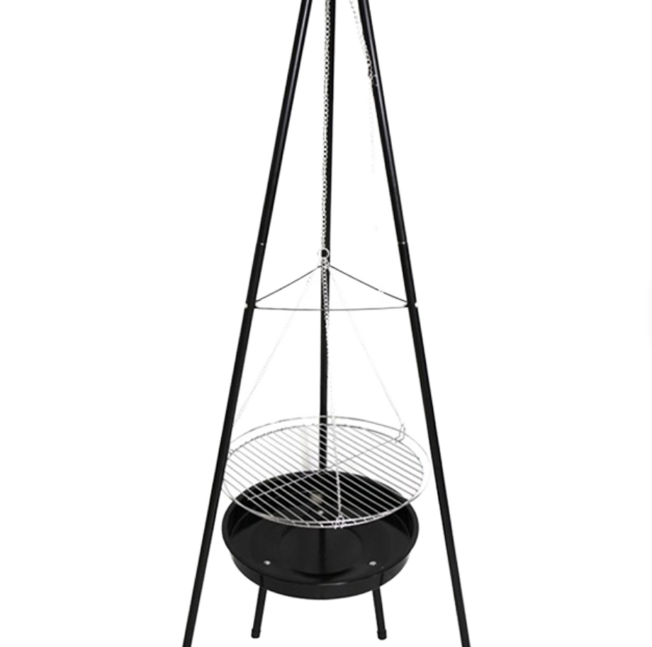 Heavy-Duty Tripod Hanging BBQ  - Camping Cooking Fire Pit 评论和价格