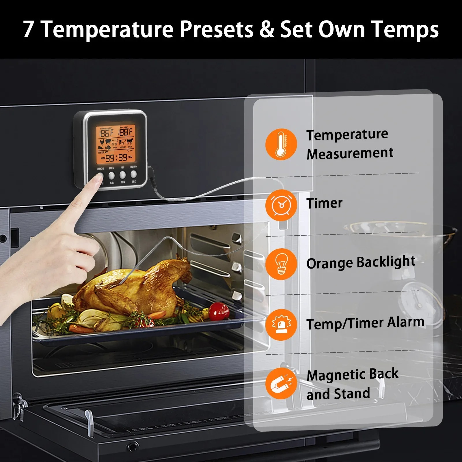 LCD Digital Meat Thermometer M - Meat Thermometer Camp 评论和价格