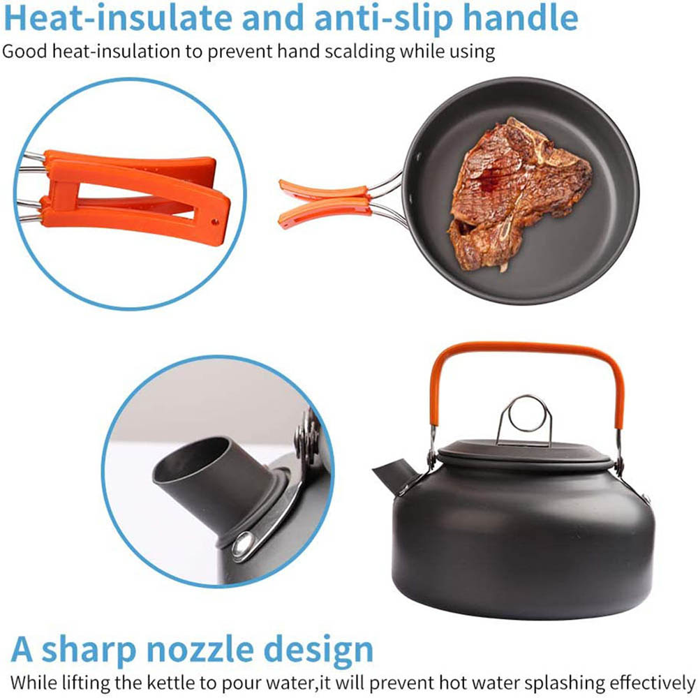 1pcs/1set Camping Cookware Kit - Camping Cooking Unit 评论和价格