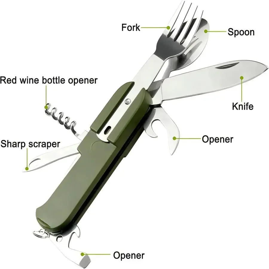 Camping Gear 5-in-1 Stainless  - Camping Cooking Set Stainless Steel 评论和价格
