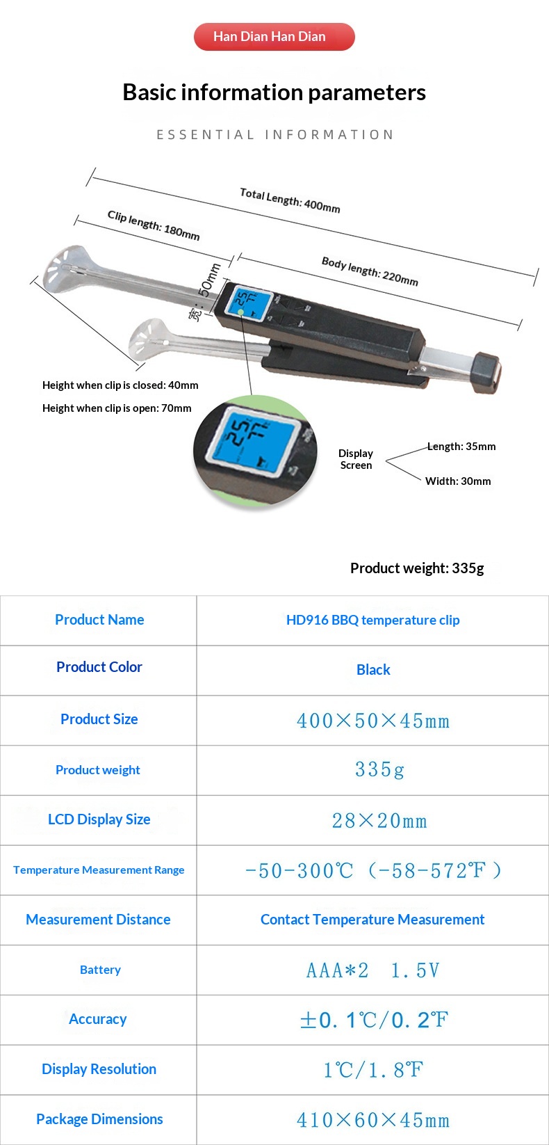 For Grilling Camping and Oven  - Meat Thermometer Camp 评论和价格