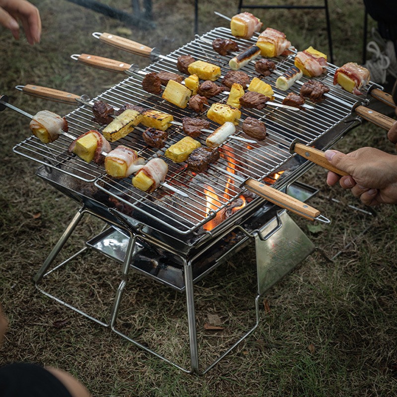 Portable Campfire Fire Pit BBQ - Camping Cooking Fire Pit 评论和价格