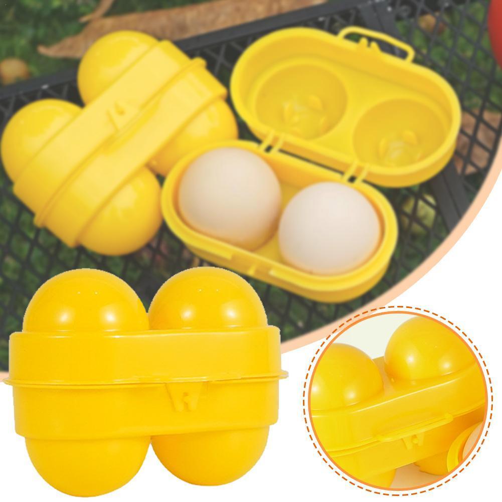 2 Grid Egg Storage Box Contain - Camping Cooking Cover 评论和价格
