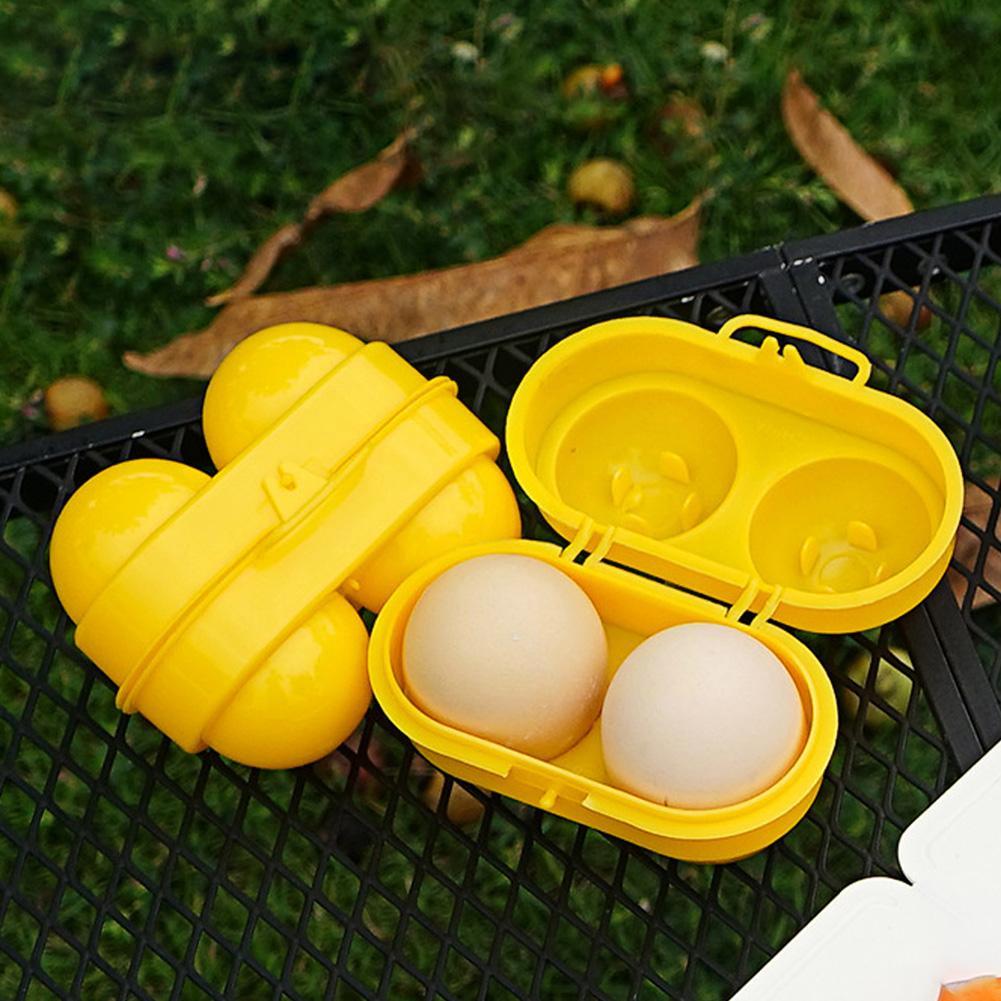 2 Grid Egg Storage Box Contain - Camping Cooking Cover 评论和价格