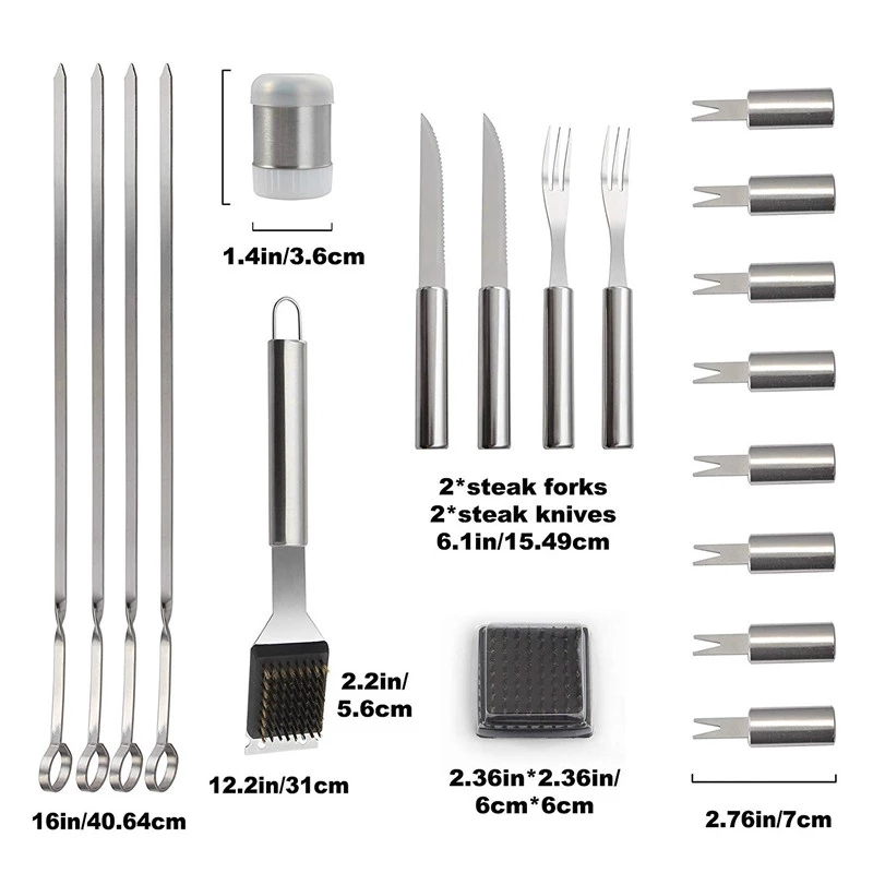BBQ Tools Set Barbecue Grillin - Camping Cooking Bundle 评论和价格