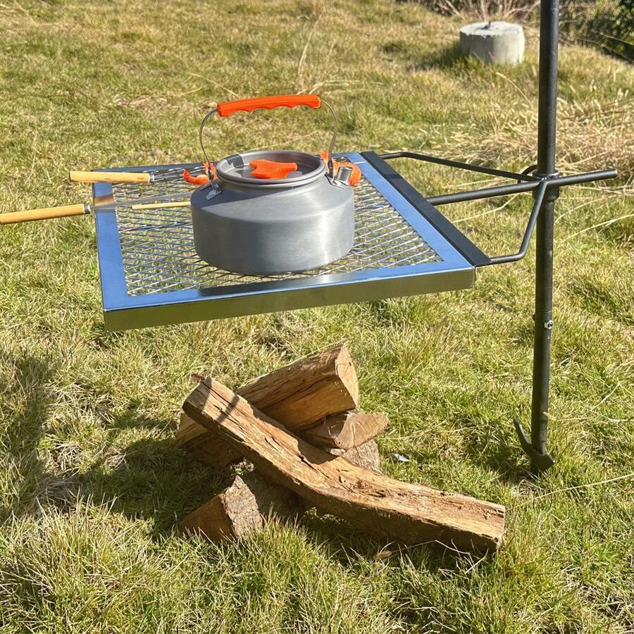 360 ° Adjustable Rotating Camp - Camping Cooking Fire Pit 评论和价格