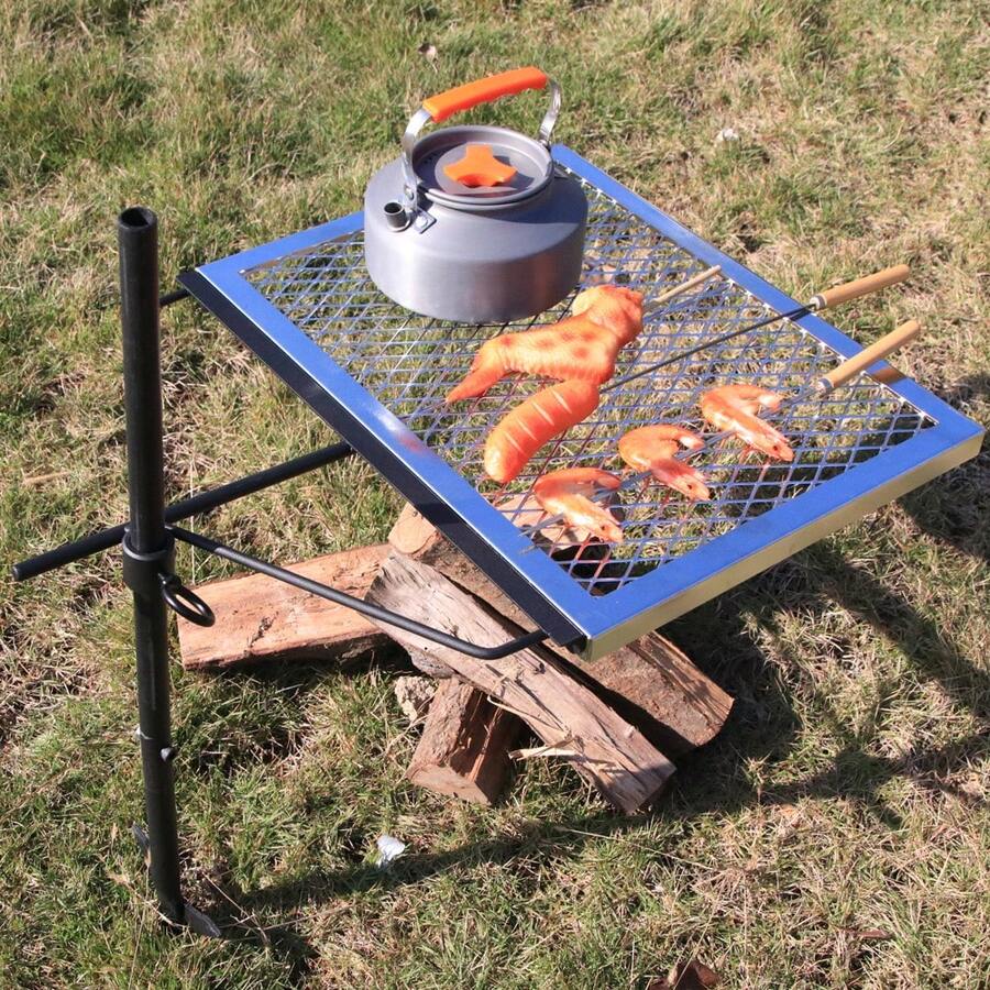 360 ° Adjustable Rotating Camp - Camping Cooking Fire Pit 评论和价格