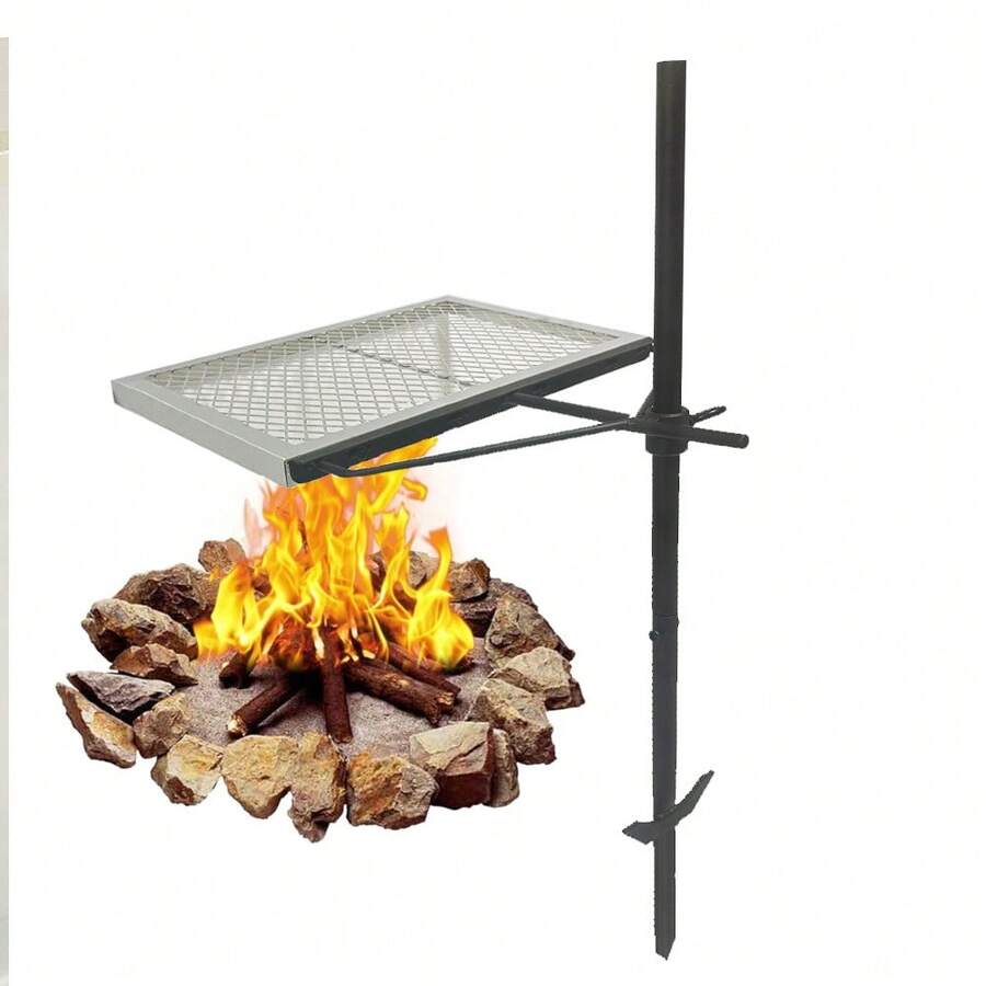 360 ° Adjustable Rotating Camp - Camping Cooking Fire Pit 评论和价格