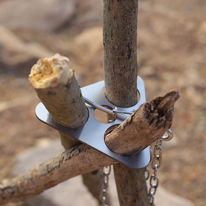 Stainless Steel Camping Tripod - Camping Cooking Set Stainless Steel 评论和价格