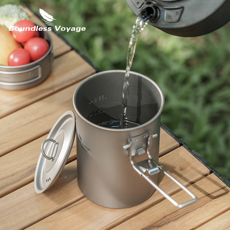 Boundless Voyage 900ml Titaniu - Camping Cooking Pot Stainless Steel 评论和价格