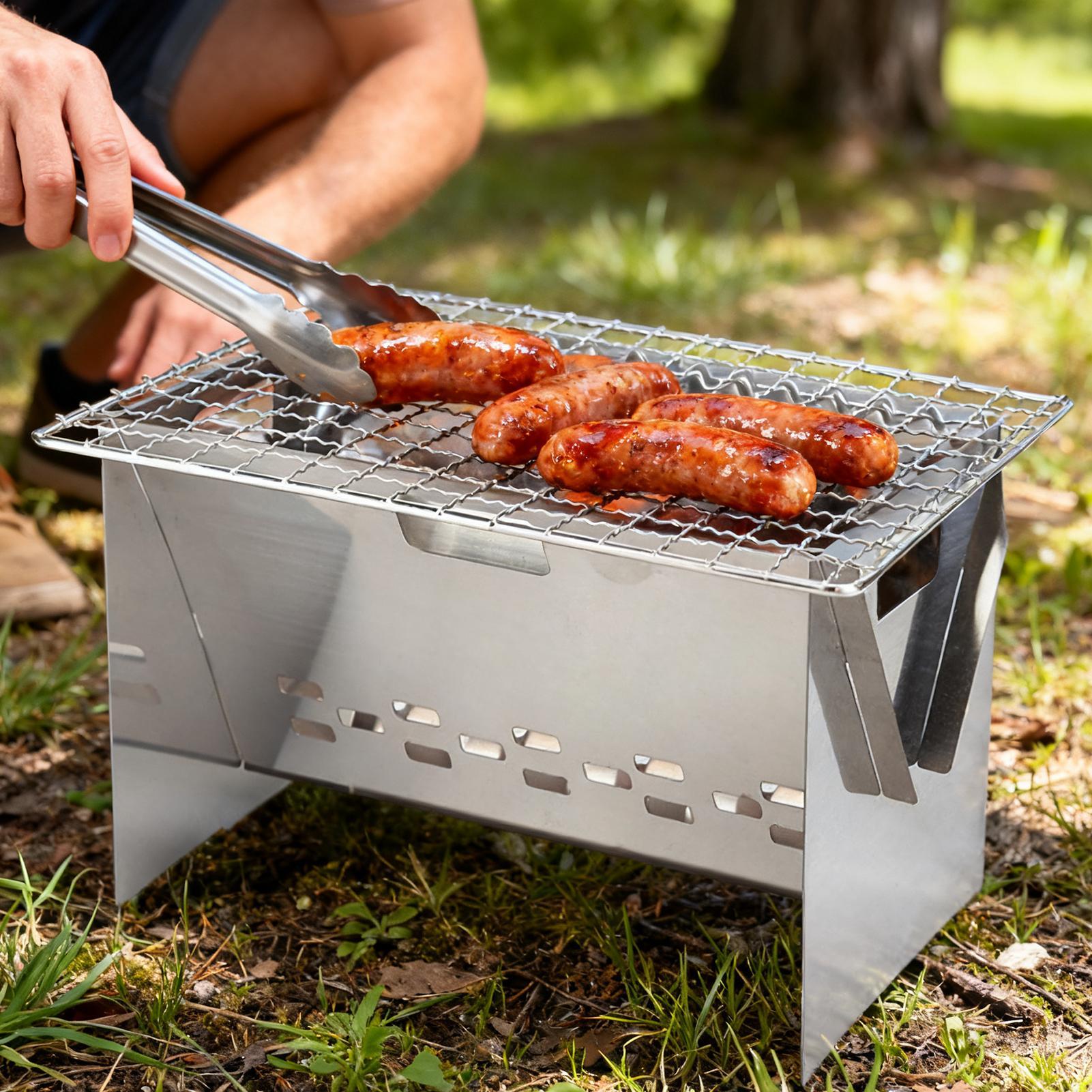 Stainless steel Charcoal Grill - Camping Cooking Fire Pit 评论和价格