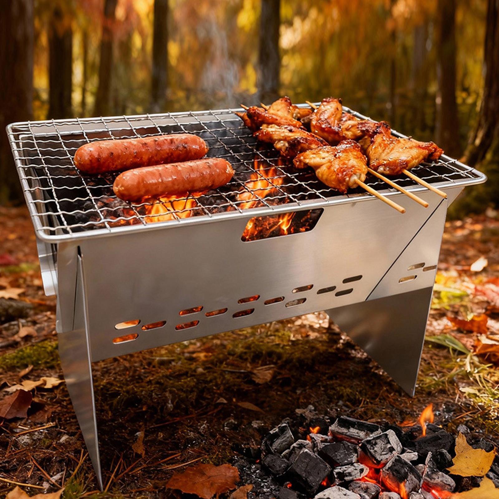Stainless steel Charcoal Grill - Camping Cooking Fire Pit 评论和价格
