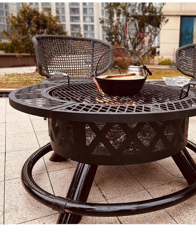Large Outdoor Wood Burning Fir - Camping Cooking Fire Pit 评论和价格