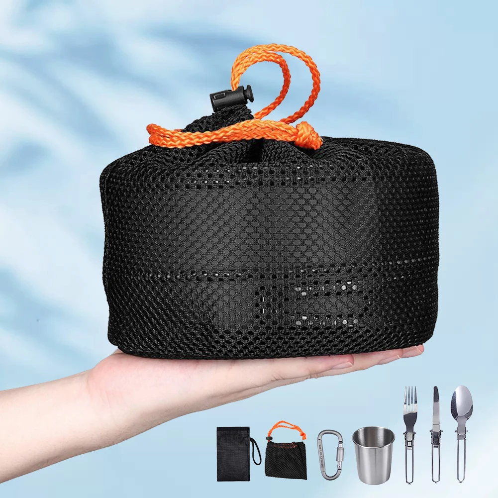 Camping Cookware Kit Kettle Po - Camping Cooking Set Stainless Steel 评论和价格