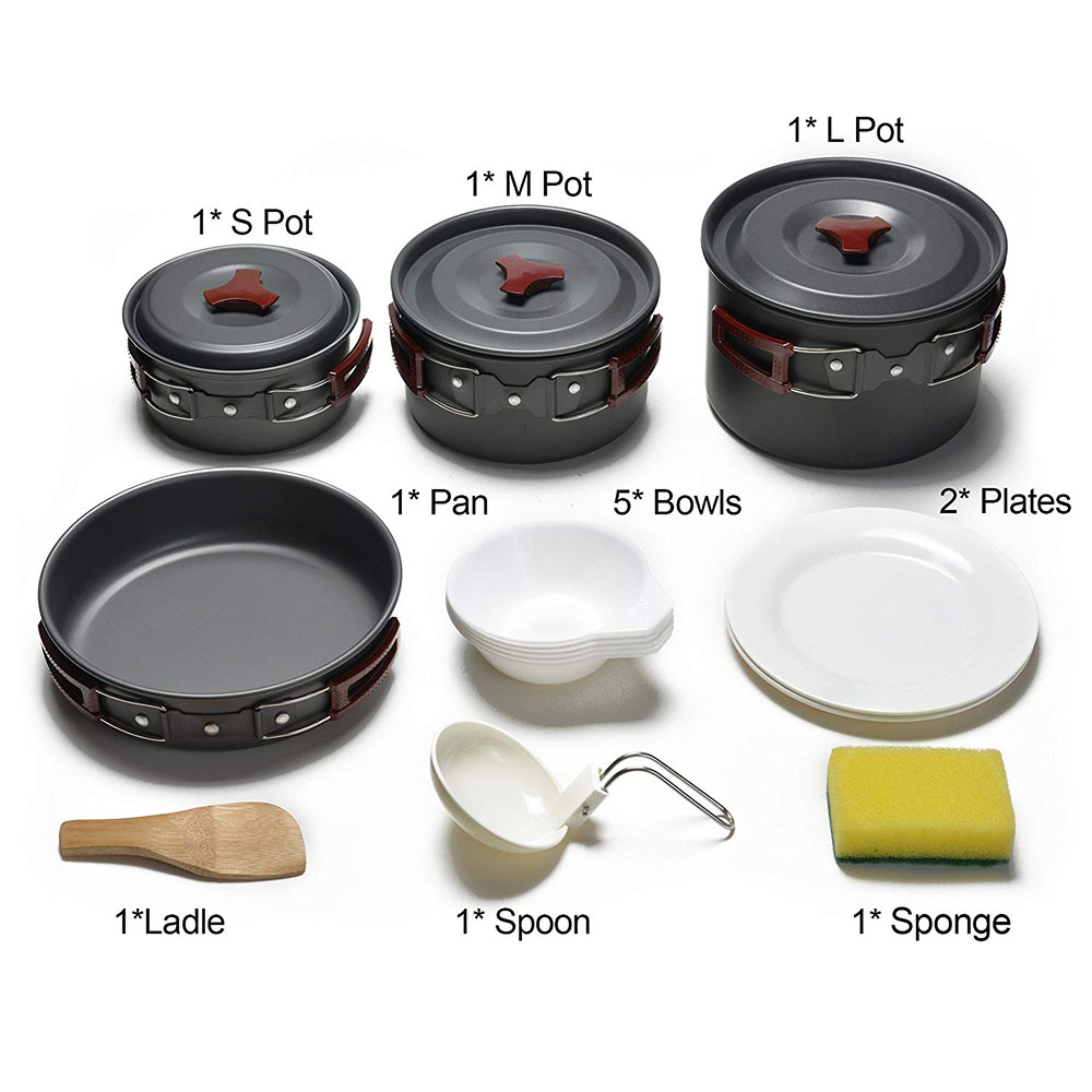 Outdoor Camping Cookware Kit N - Camping Cooking Unit 评论和价格