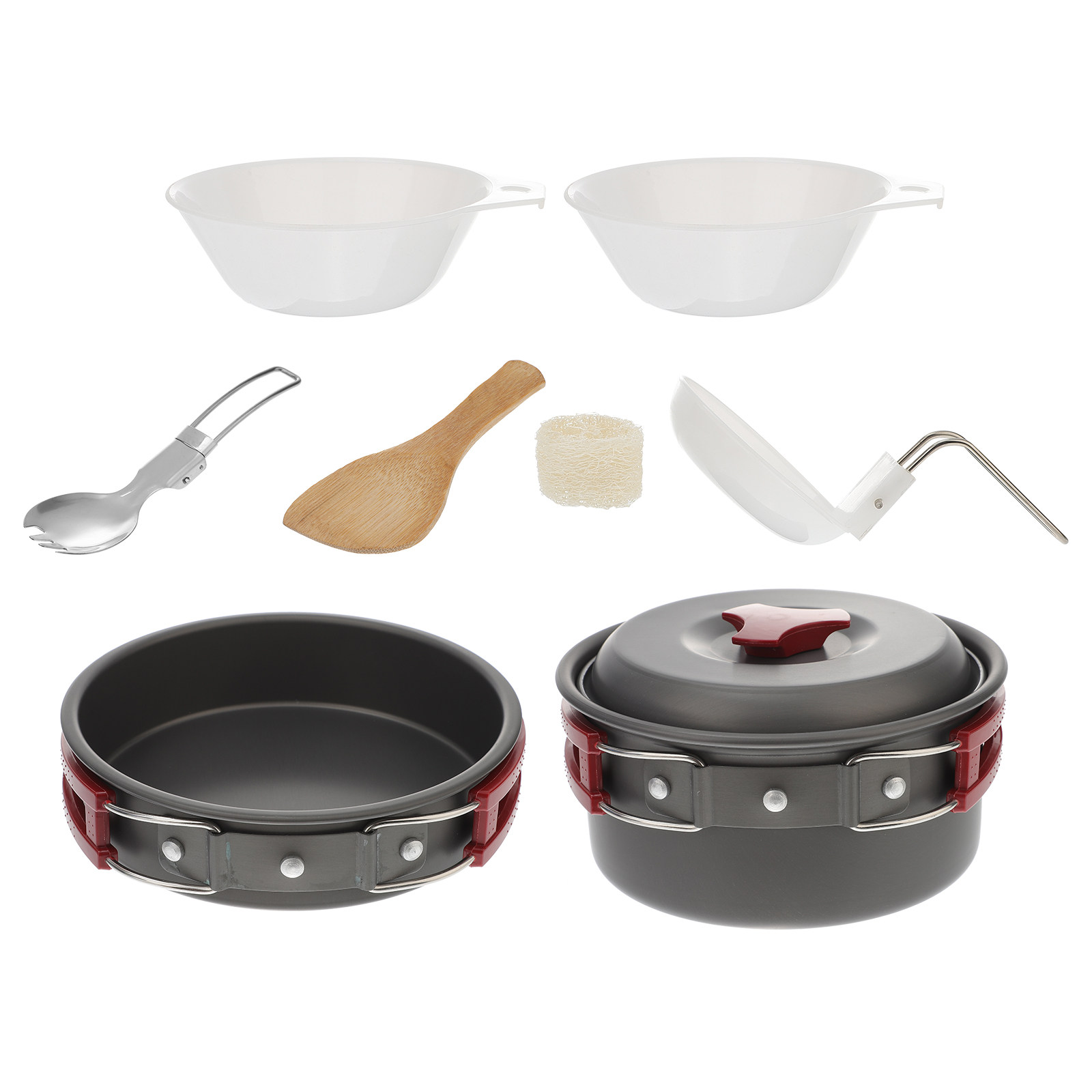 1Set Aluminum Outdoor Cookware - Camping Cooking Essentials Kit 评论和价格