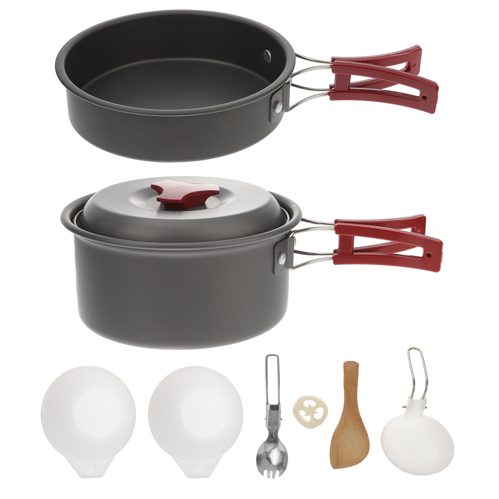 1Set Aluminum Outdoor Cookware - Camping Cooking Essentials Kit 评论和价格